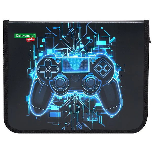 Папка для тетрадей A5 "Digital gamepad" молния с трех сторон, пластик 3106007 — 5
