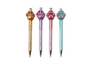 Ручка шариковая автоматическая синяя "Лапка", в ассортименте