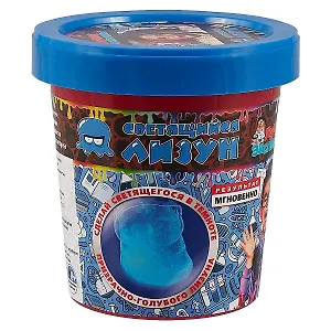 Набор для опытов, Серия Лучшие эксперименты Светящийся лизун Призрачно-Голубой 120гр.