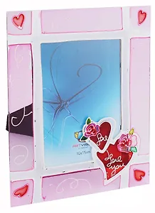 Фоторамка, Ольдена,"Сердца", 18х23, (10х15), стекло, витраж