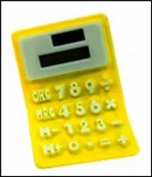 Калькулятор мягкий 11,5 см желтый (002652)