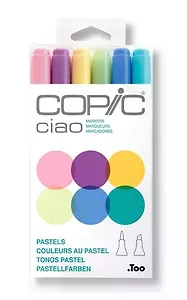 Набор маркеров Copic Ciao пастельные цвета, 6 цветов
