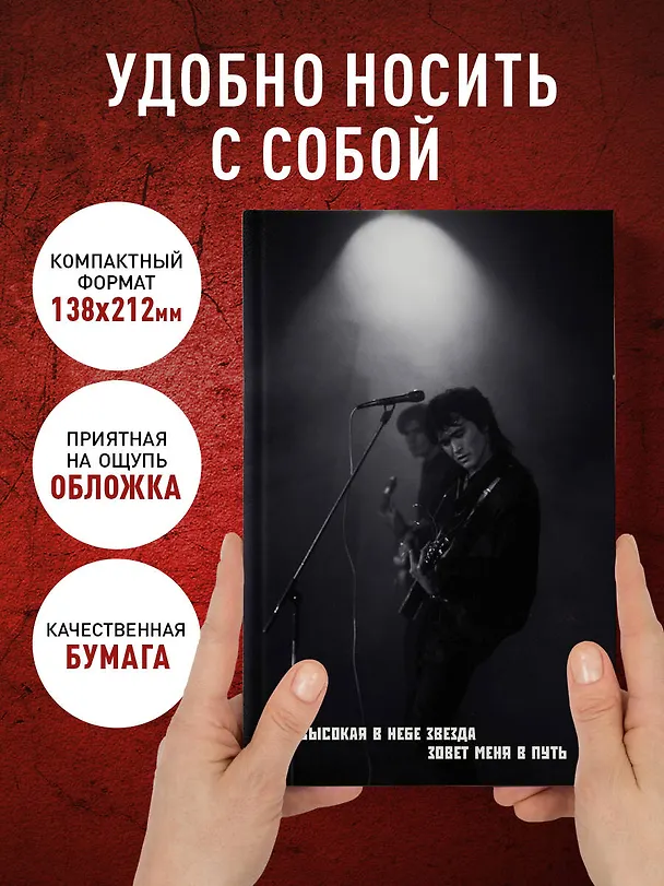 Книга для записей в линейку "Виктор Цой и группа КИНО. Мой порядковый номер - на рукаве", А5, 72 листа 3154126 — 7