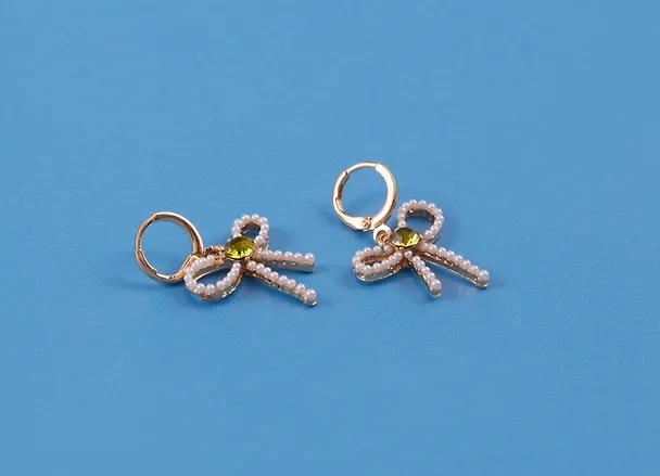 Сережки "Бантики", металл, Lafilaf 3104670 — 3