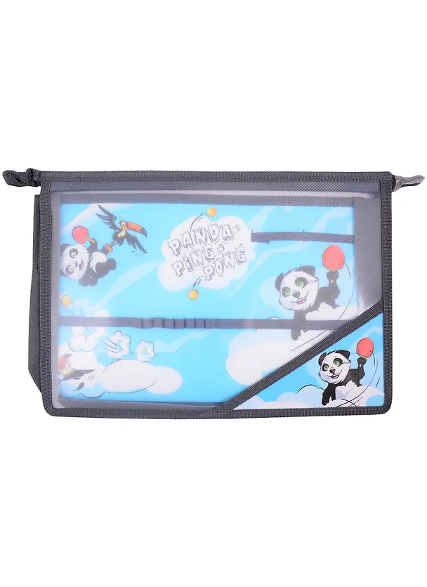 Папка для труда А4 "Panda. Ping-pong" 33*23см пластик, молния, внутр.блок для канц.принадлежностей 258281 — 1