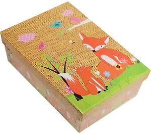 Коробка подарочная "Лисы" 18*12*7см