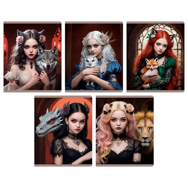 Тетрадь общая «Witches» в ассортименте, 96 листов в клетку, А5 - Listoff 3070089 — 1