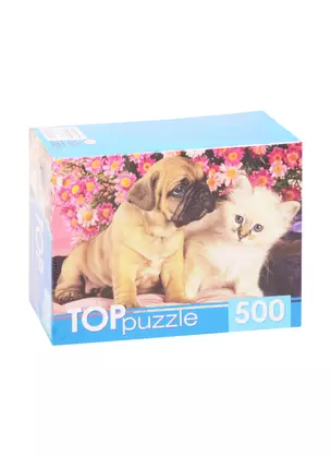 Пазл Щенок и котёнок TOPpuzzle 500 элементов КБТП500-6800 — 2839986 — 1