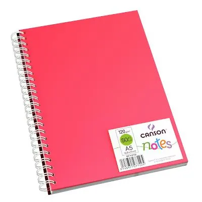 Блокнот для эскизов А5 50л "Notes" 120г/м2, роз.пласт.обл, спираль, Canson 224215 — 1