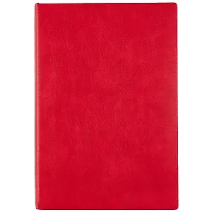 Ежедневник недат. А5 120л "Флоттер" красный, кожзам, мягкий переплет, офсет, ляссе