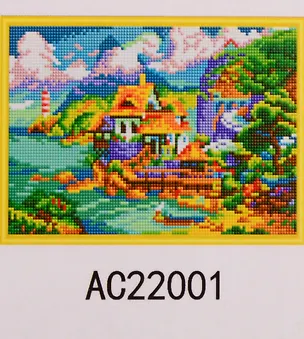 Набор для творчества, Алмазная мозаика Серпантин у моря (класс.) 22*32см, (21цв.) AC22001 2795786