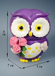 Копилка Сова (4в.) (9х7х8) (7204)