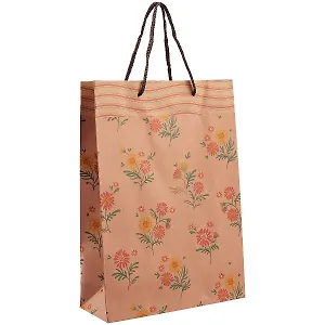 Подарочный пакет «Pink flowers», А4