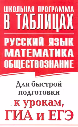 Русский язык. Математика. Обществознание: для быстрой подготовки к урокам, ГИА и ЕГЭ. — 2264265 — 1