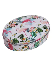 Шкатулка овальная Фламинго (металл) (8,5х6) (12-09412-03516-31)