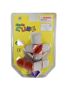 Головоломка Змейка с закругленными краями красная на блистере (003595)