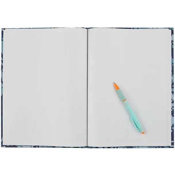 Книга для записей А4 100л кл. "Синий хаки" 7БЦ, глянц.ламинация 262012 — 2