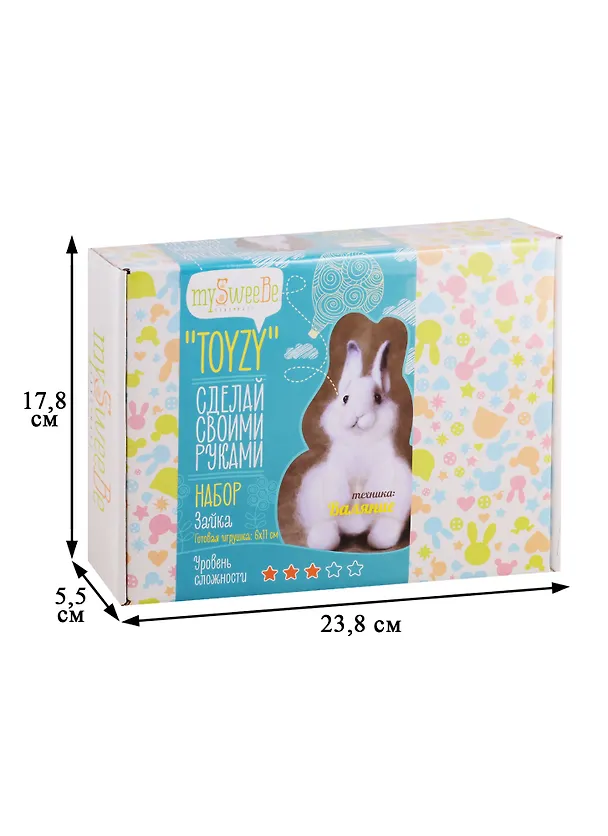 Набор для творчества TOYZY Техника валяние Зайка 2779139 — 2