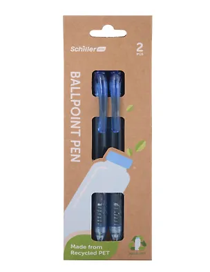 Ручки шариковые авт. синие 02шт "ECO", Schiller 3116043