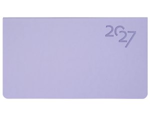 Планинг дат. 2027г. 64л "Soft Touch" нежный лавандовый, иск.кожа, интегр.переплет, тонир.блок, скругл.углы, ляссе, инд.уп