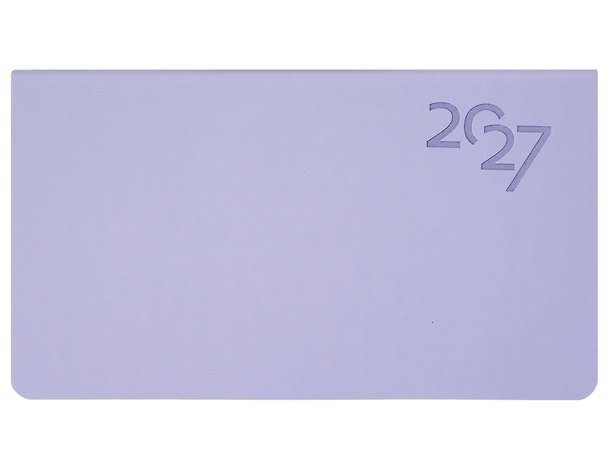 Планинг дат. 2027г. 64л "Soft Touch" нежный лавандовый, карманный, иск.кожа, интегр.переплет, тонир.блок, скругл.углы, ляссе, инд.уп 3173949 — 1