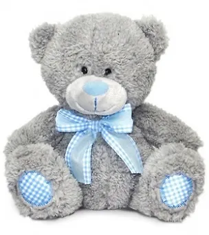 Мягкая игрушка Медведь с голубым бантом малый (озвученный) (LA 8702A) 2333770