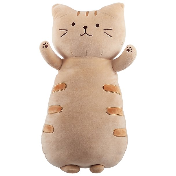 Мягкая игрушка Кот бежевый в полосочку на спине (70 см) 2640243 — 1