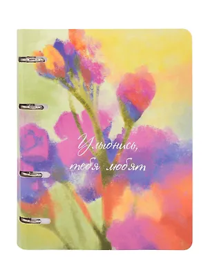 Тетрадь 100л кл. "Улыбнись" на кольцах, мел.картон, глянц.ламинация, тичнение фольгой Серебро, квадр.корешок, скругл.углы 3084260