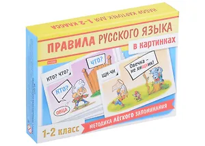 Правила русского языка в картинках. 1-2 классы (24 карточки)