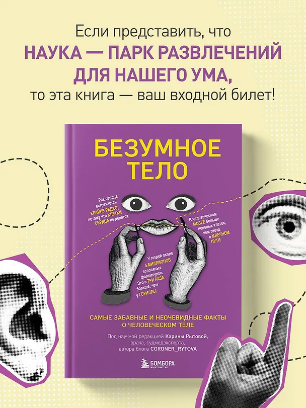Книга Безумное тело. Самые забавные и неочевидные факты о человеческом теле (Карина Рытова) — 5