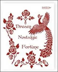 Трафарет пластиковый многоразовый Птица счастья (20х25) (Л-070)