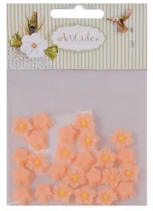 Цветок гибискус (В908) в пакете 25 шт,  светло-оранжевый (11-08631-111)