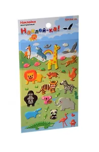 Наклейка декоративная зефирная 2 Животные 1 (95х185) (Наклей-ка) (упаковка)