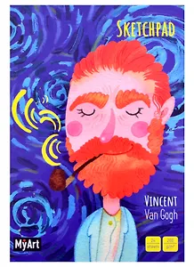 Скетчбук 162*230 24л "ВИНСЕНТ ВАН ГОГ", 200г/м2, тв.обложка