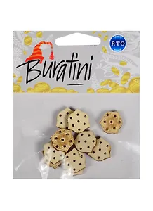 Набор декоративных пуговиц РТО (DZ40006) (Buratini) (фанера) (упаковка)