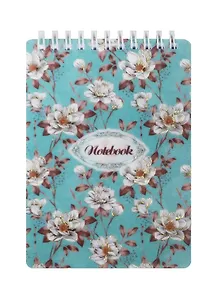 Блокнот А6 80л кл. "Notebook" спираль, пластик.обл., тисн.фольгой, ассорти, Феникс