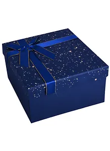 Коробка подарочная "Синий бант" 12*12*12см. картон