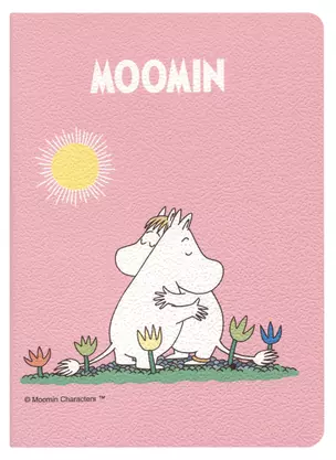 Записная книжка А6 80л кл. MOOMIN "Муми-тролль и Фрекен Снорк обнимаются" ПВХ-обл. — 2948910 — 1