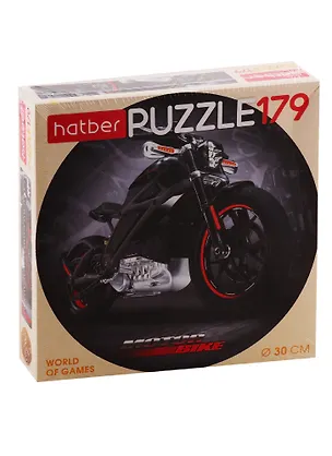 Пазл HATBER круглые 179 элементов d300мм Black motorbike 2793345