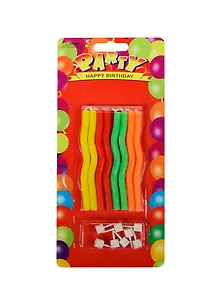 Набор свечей для торта 8шт.Волна H-8,5 см (673618)