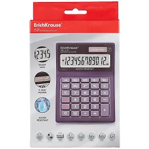 Калькулятор настольный 12-разрядов водонепроницаемый WC-612, в коробке, ErichKrause