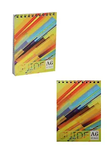 Блокнот А6 60л кл. "Графика" карт.обл., гребень, выб.лак, ассорти, БиДжи