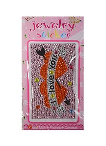 Набор д/творчества Стразы литые для телефона на картонке Jewelry sticker (1461-1/13) (I Love You)