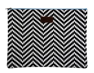 Папка для документов, А4 (33*24см), Феникс+ Черно-белый зигзаг кожзам с запечаткой 44154 401583