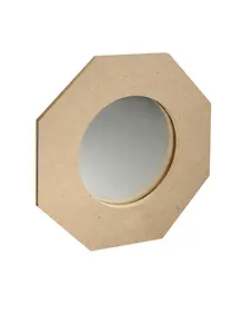 Зеркало №9 из МДФ восьмигранник (зеркало вынимается) (АН6140091) (22х22см/12х12см)