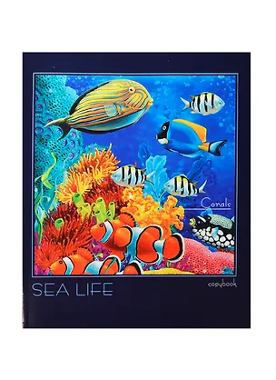 Тетрадь в линейку Unnika, "Морские обитатели", 48 листов, в ассортименте 231937