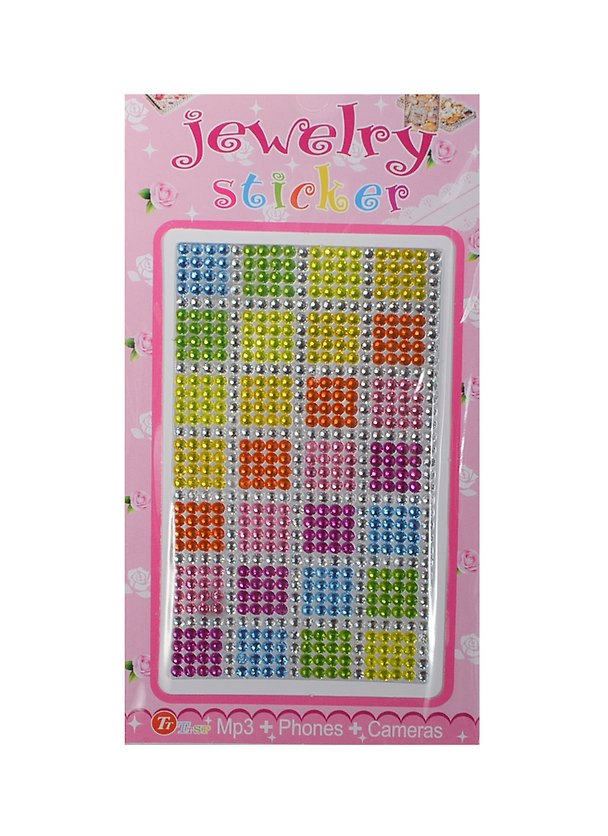 Набор д/творчества Стразы литые для телефона на картонке Jewelry sticker (1461-1/26) (цветные кубики) 2424806 — 1