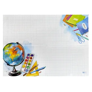 Клеенка для уроков труда "ГЛОБУС" 500*700мм, ПВХ 130мкм, подвес 3100583