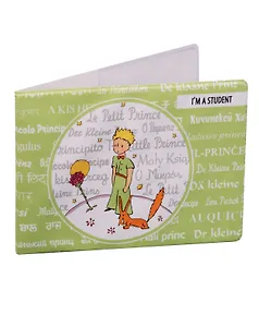 Обложка для студенческого Маленький принц Надписи на зеленом фоне (СБ2017-029)