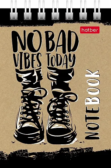 Блокнот А7 40л кл. "Today vibes" мел.картон, гребень, ассорти 2987514 — 1